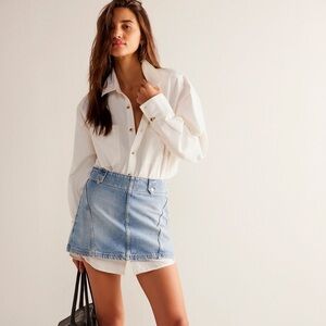 Jean mini skirt worn once!